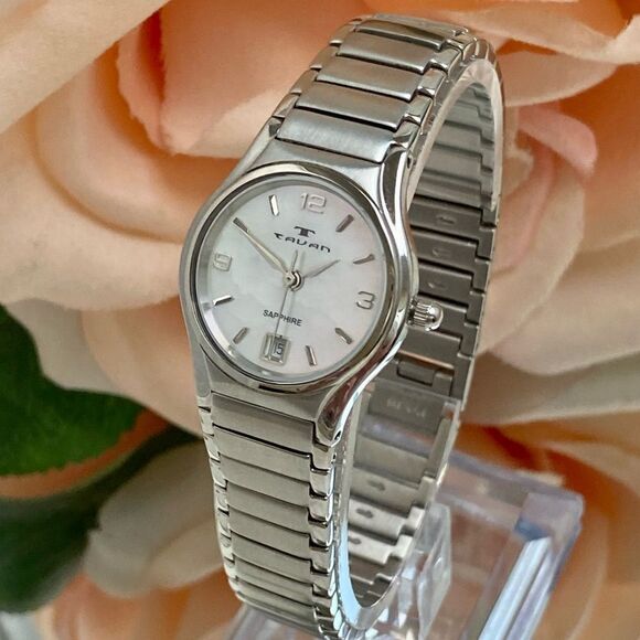 Tavan Swiss Quartz Stainless Steel Watch Mother of Pearl Dial - Picture 4 of 16